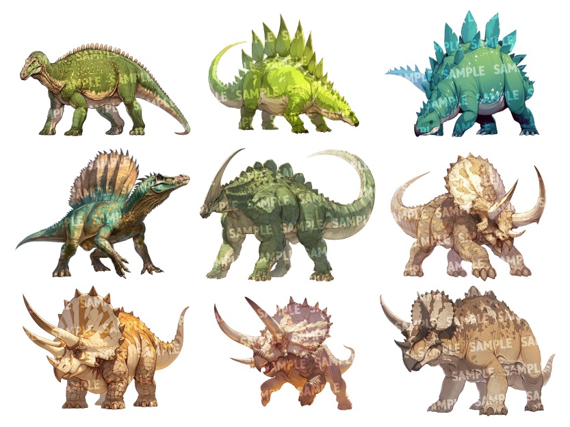 【透過素材70点】恐竜(png)