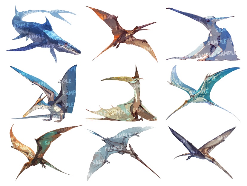 【透過素材70点】恐竜(png)