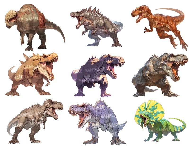 【透過素材70点】恐竜(png)