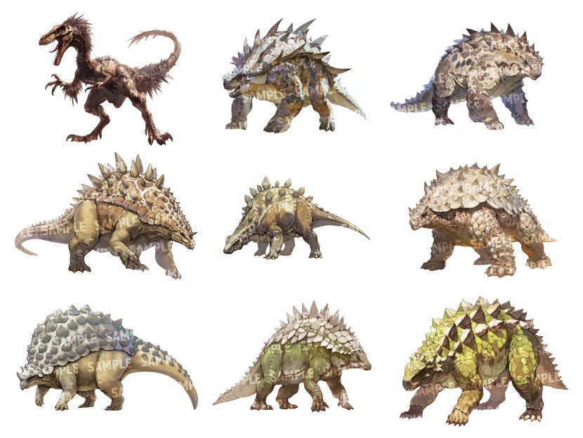 【透過素材70点】恐竜(png)