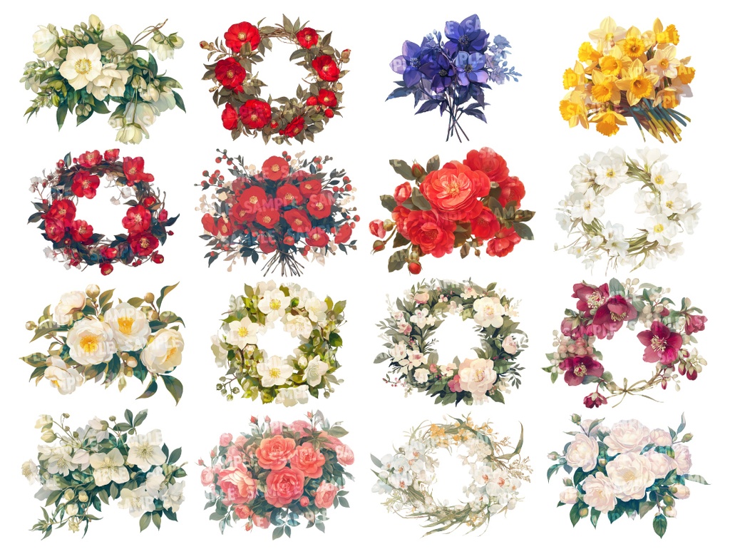 【透過素材200点】季節の花|春夏秋冬(png)