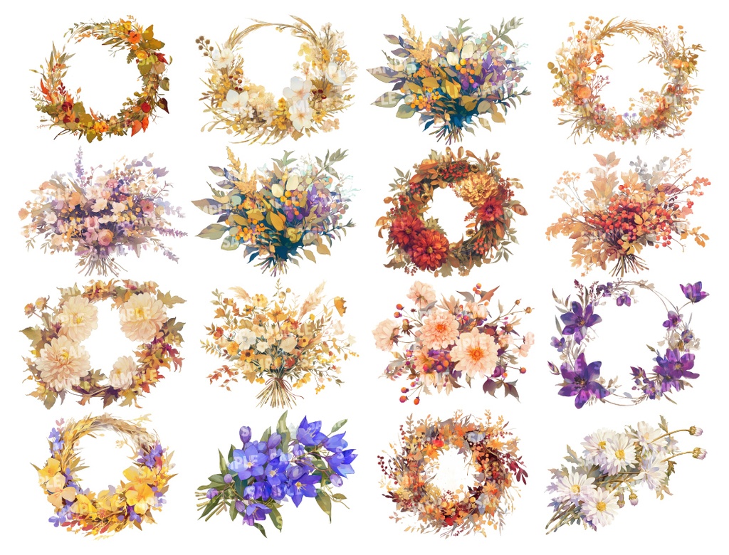 【透過素材200点】季節の花|春夏秋冬(png)