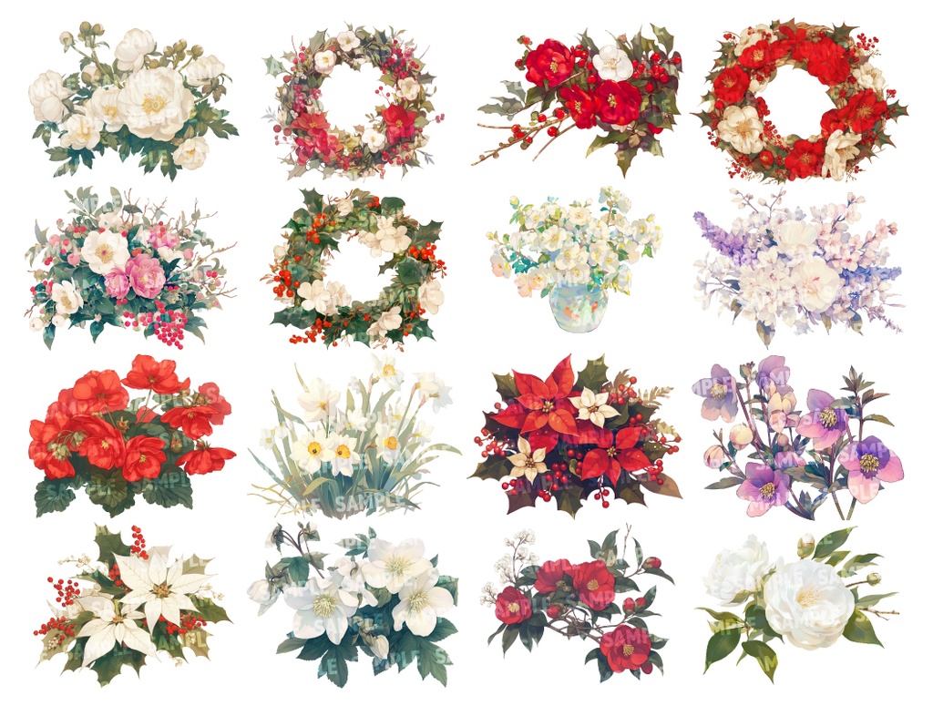 【透過素材200点】季節の花|春夏秋冬(png)