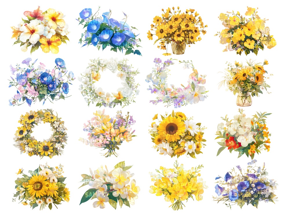 【透過素材200点】季節の花|春夏秋冬(png)