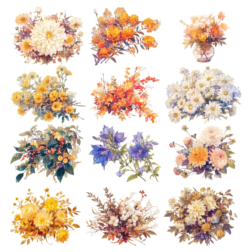 【透過素材200点】季節の花|春夏秋冬(png)