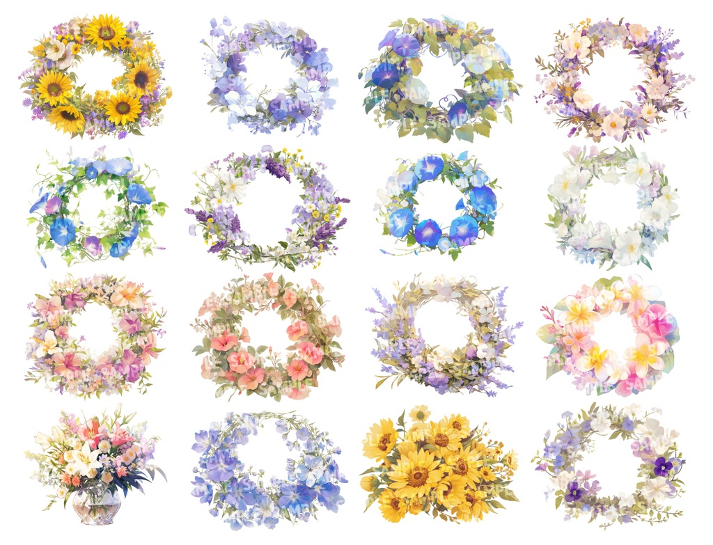 【透過素材200点】季節の花|春夏秋冬(png)