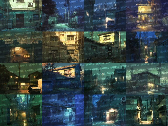 【背景200枚】不穏な街(ゲーム/TRPG/CoC/ココフォリア)