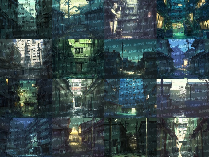 【背景200枚】不穏な街(ゲーム/TRPG/CoC/ココフォリア)