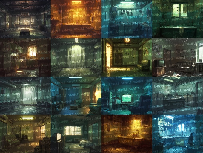 【背景200枚】不穏な街(ゲーム/TRPG/CoC/ココフォリア)