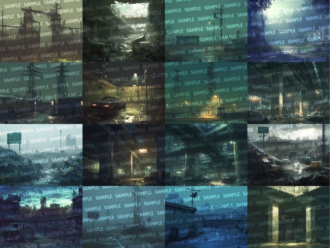 【背景200枚】不穏な街(ゲーム/TRPG/CoC/ココフォリア)