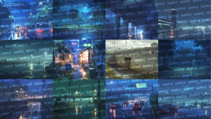 【背景60枚】雨の街(ゲーム/TRPG/CoC/ココフォリア)