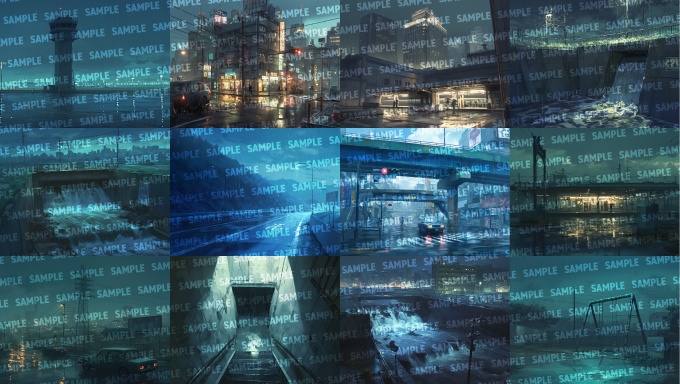 【背景60枚】雨の街(ゲーム/TRPG/CoC/ココフォリア)