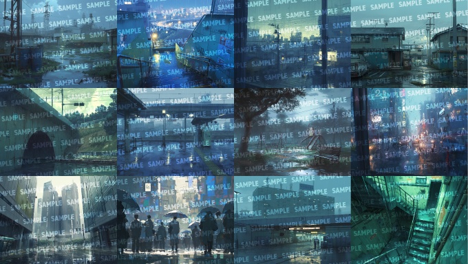 【背景60枚】雨の街(ゲーム/TRPG/CoC/ココフォリア)