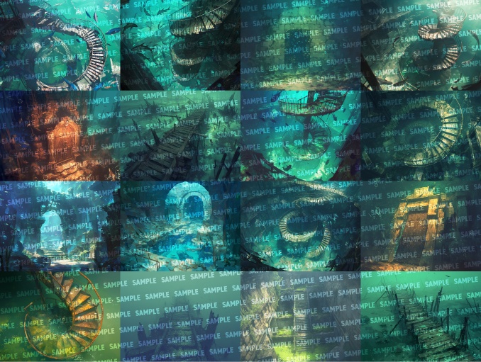 【背景100枚】水中廃墟(ゲーム/TRPG/CoC/ココフォリア)