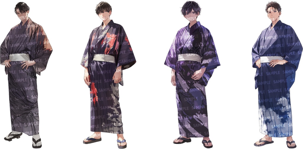 【立ち絵50点】和装|男性/差分あり(png)