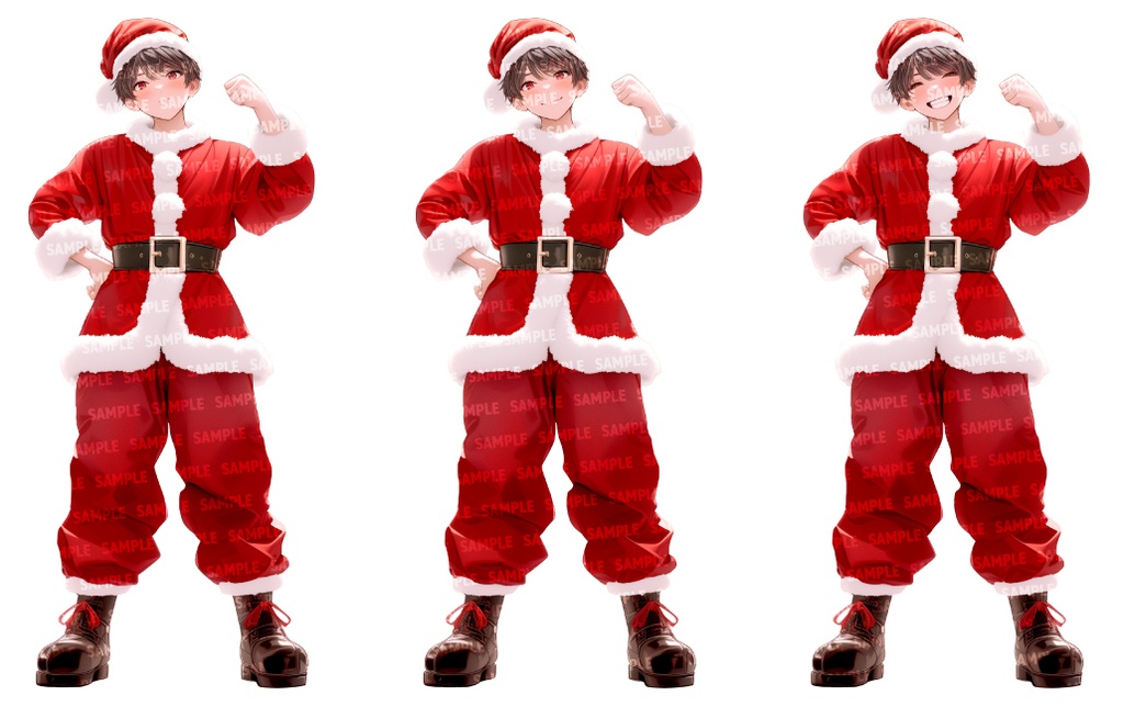 【高画質立ち絵12点】サンタクロース|男性/差分あり(png)