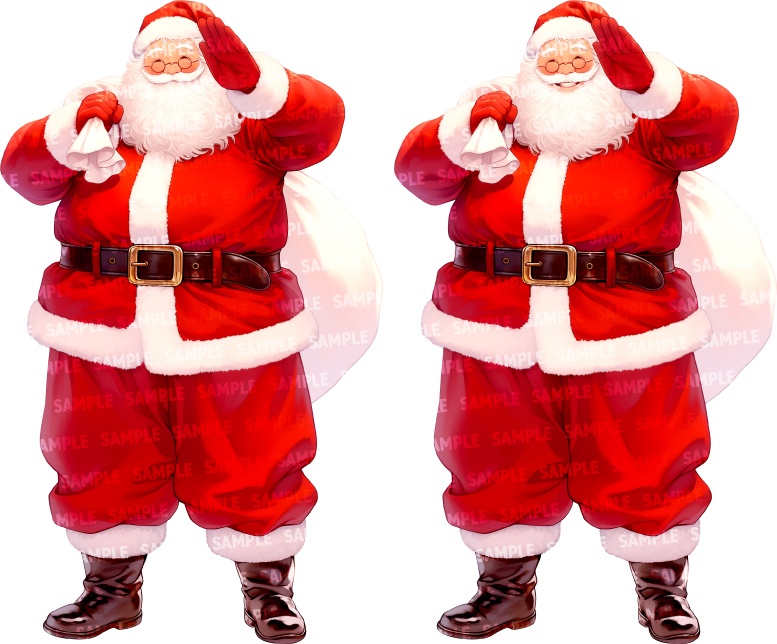 【高画質立ち絵9点】サンタ+トナカイ(png)