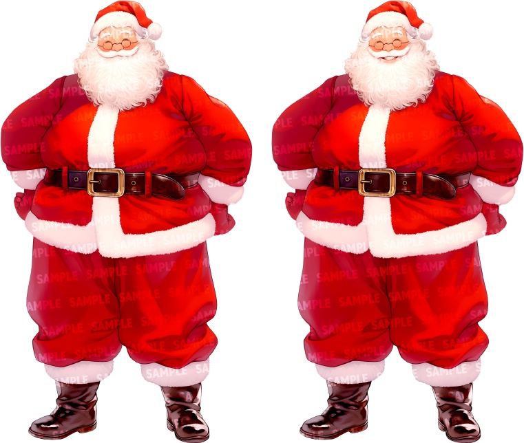 【高画質立ち絵9点】サンタ+トナカイ(png)