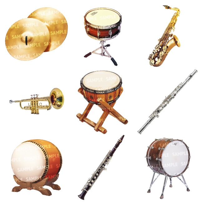 【透過素材30点】楽器(png)