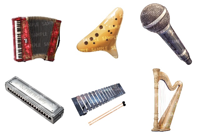 【透過素材30点】楽器(png)