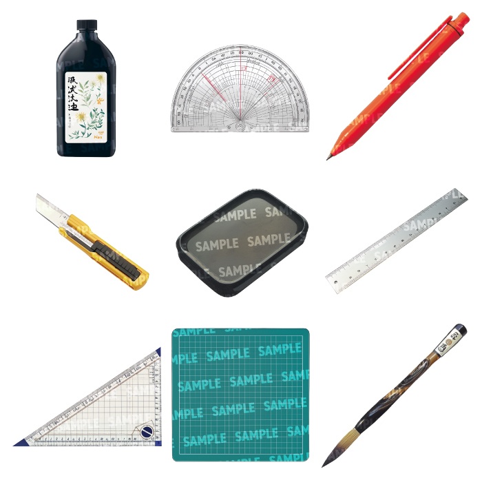 【透過素材40点】文房具(png)