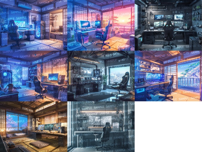 【背景120枚】ゲーミングルーム(ゲーム/TRPG/CoC/ココフォリア)