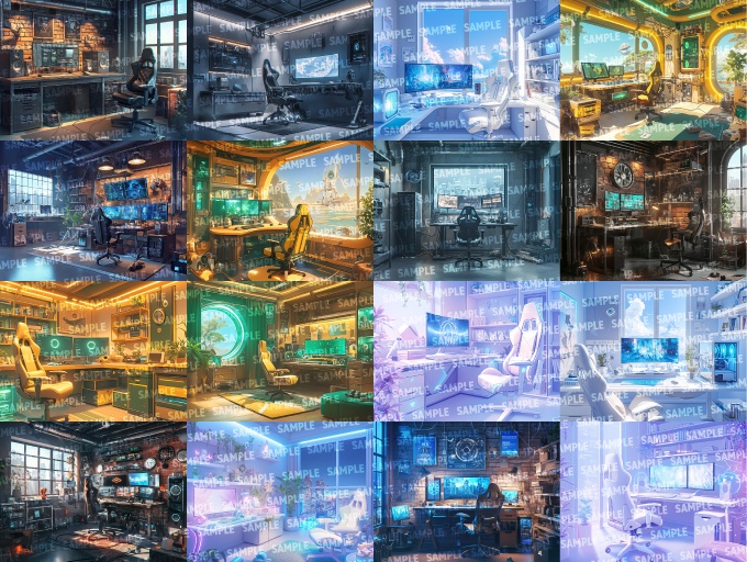 【背景120枚】ゲーミングルーム(ゲーム/TRPG/CoC/ココフォリア)