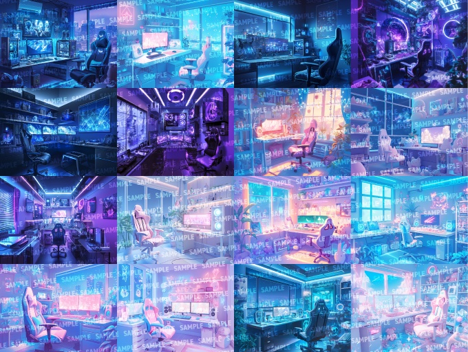 【背景120枚】ゲーミングルーム(ゲーム/TRPG/CoC/ココフォリア)