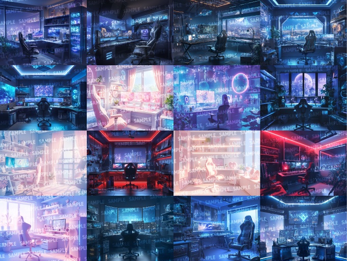 【背景120枚】ゲーミングルーム(ゲーム/TRPG/CoC/ココフォリア)