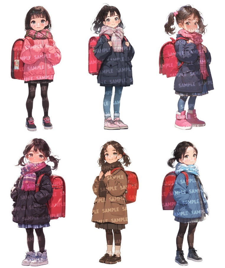 【立ち絵60点】子供|女の子/差分あり(png)
