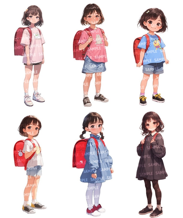 【立ち絵60点】子供|女の子/差分あり(png)