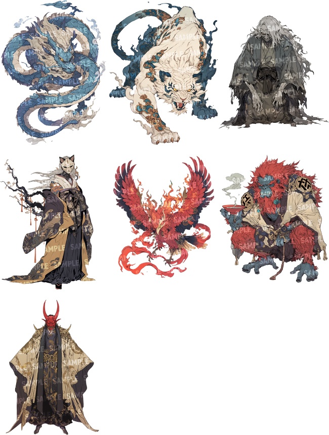 【透過素材43点】妖怪(png)