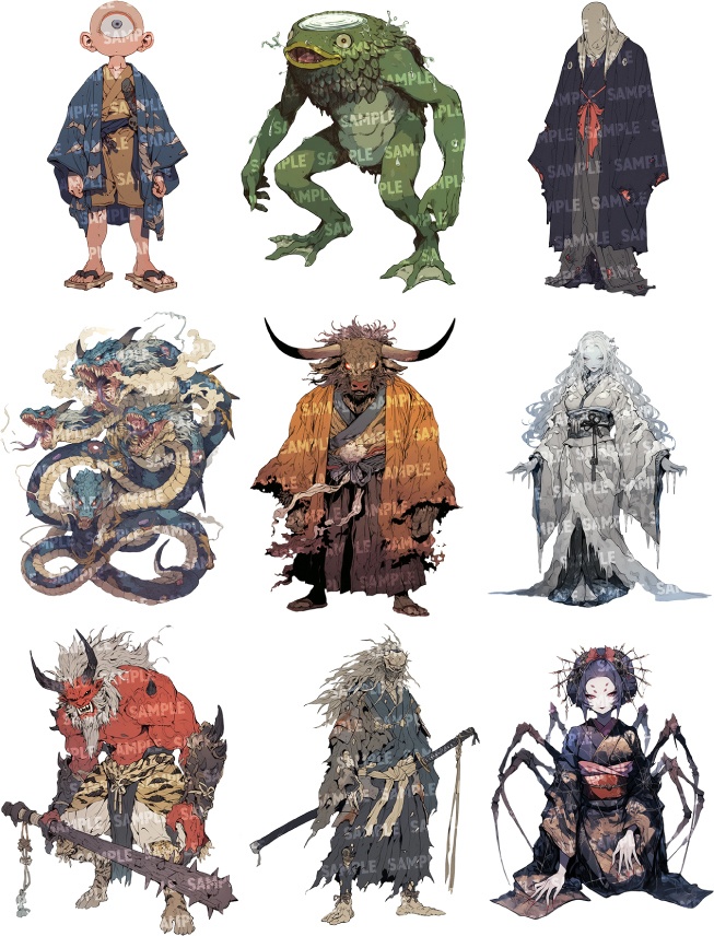 【透過素材43点】妖怪(png)