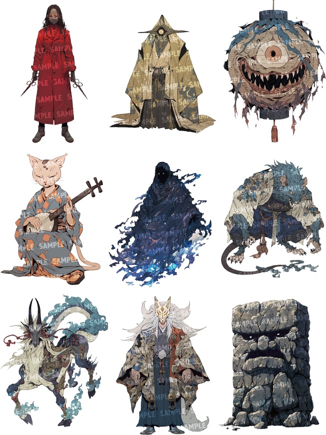 【透過素材43点】妖怪(png)