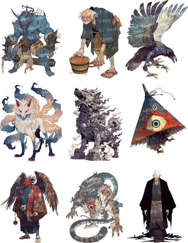 【透過素材43点】妖怪(png)