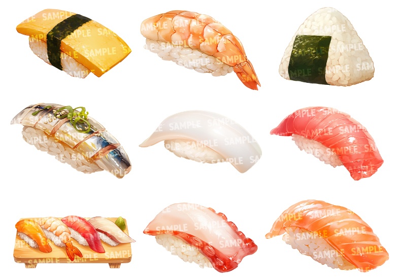 【透過素材80点】和食(png)