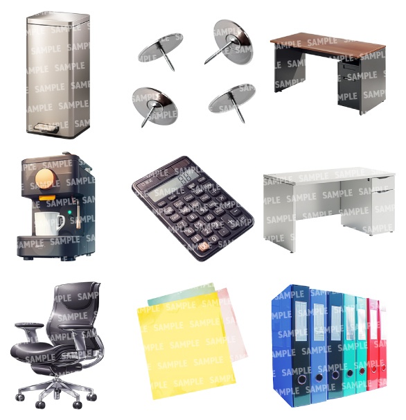 【透過素材40点】オフィス備品(png)