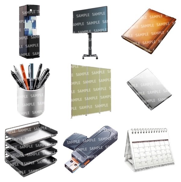 【透過素材40点】オフィス備品(png)