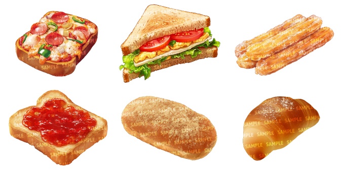 【透過素材50点】パン(png)