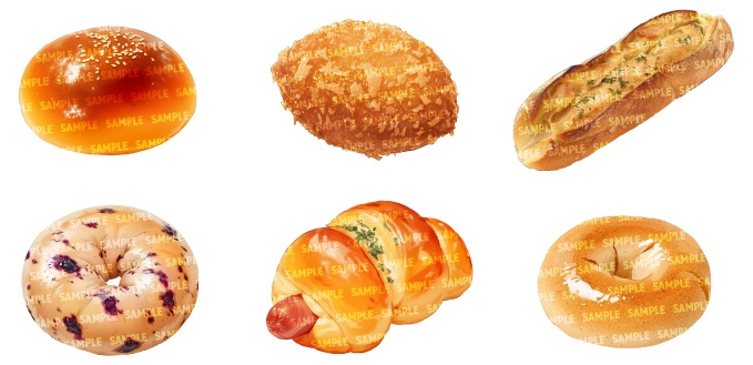 【透過素材50点】パン(png)