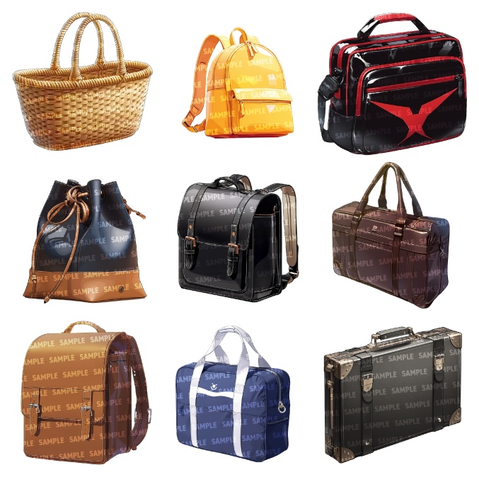 【透過素材50点】バッグ(png)