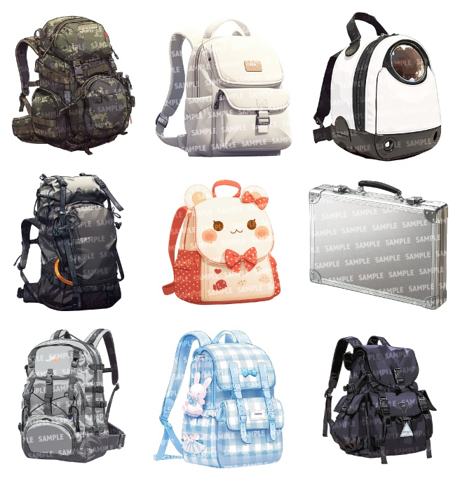 【透過素材50点】バッグ(png)