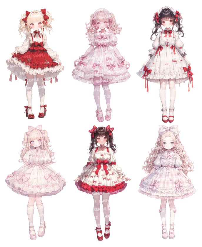 【立ち絵55点】ロリータ|女性/差分あり(png)