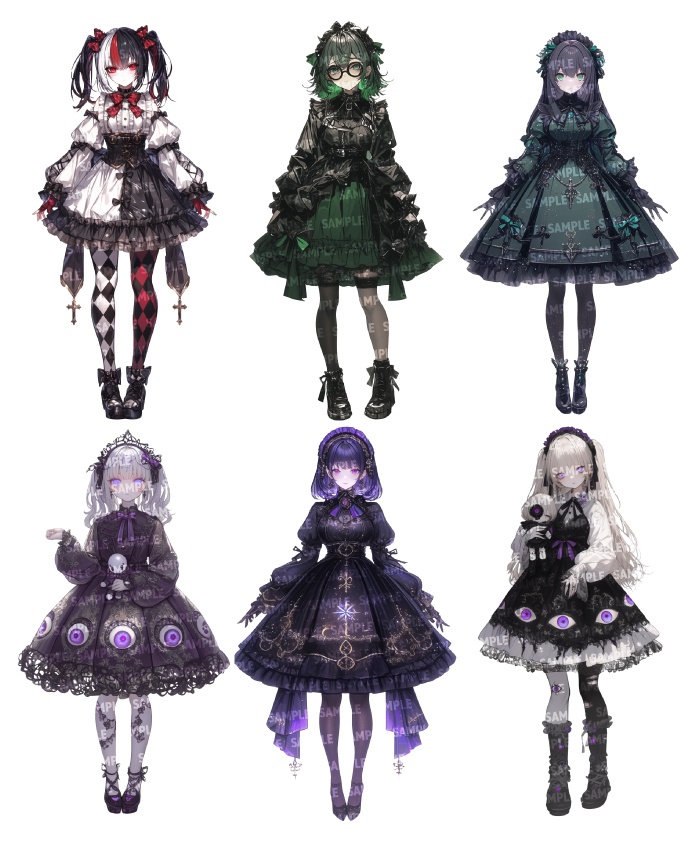 【立ち絵55点】ロリータ|女性/差分あり(png)