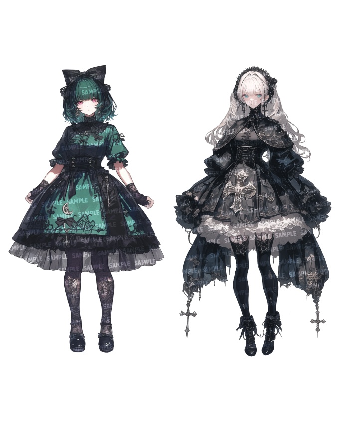 【立ち絵55点】ロリータ|女性/差分あり(png)