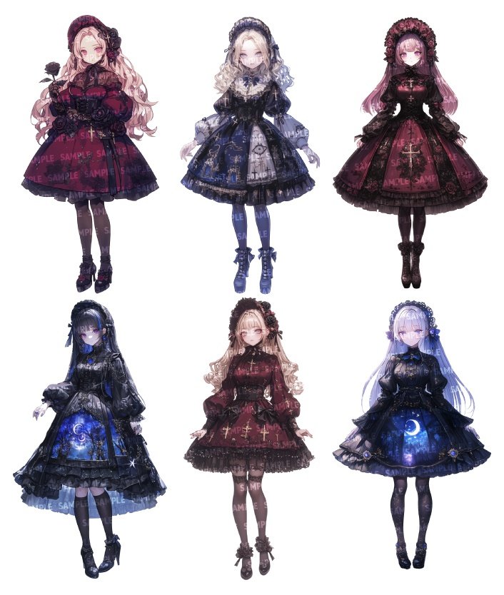 【立ち絵55点】ロリータ|女性/差分あり(png)