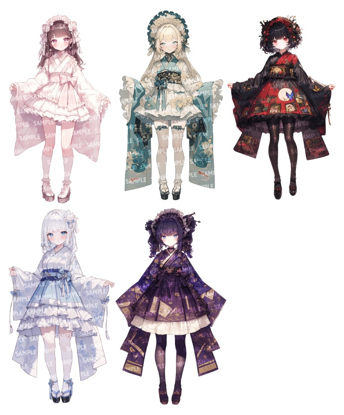 【立ち絵55点】ロリータ|女性/差分あり(png)