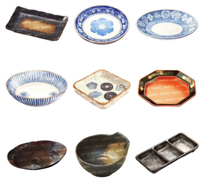 【透過素材70点】食器(png)