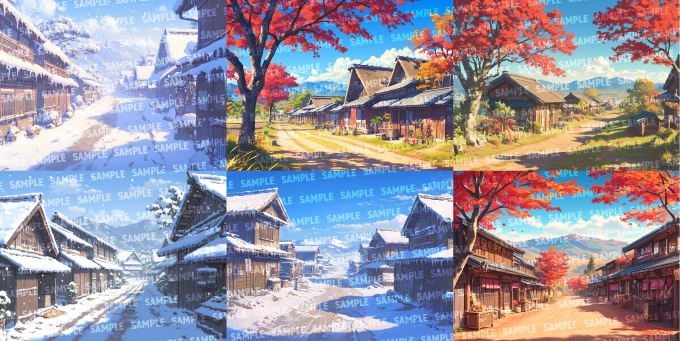 【背景180枚】江戸風|差分あり(ゲーム/TRPG/CoC/ココフォリア)