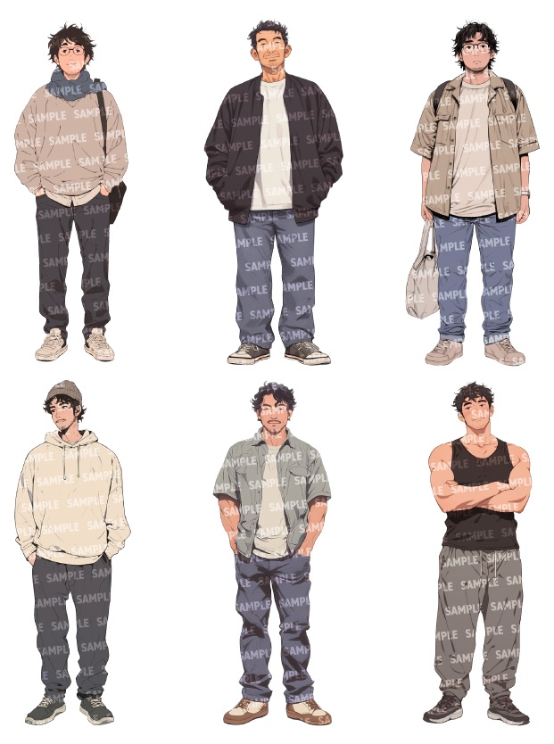 【立ち絵30点】中年|男性/差分あり(png)